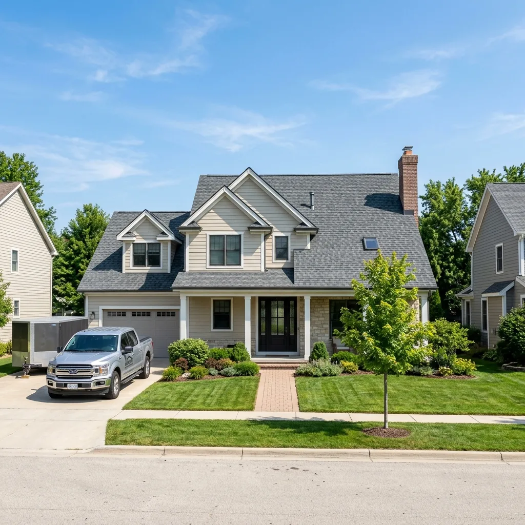 Roofing Cincinnati crew installing shingles